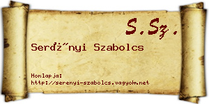 Serényi Szabolcs névjegykártya